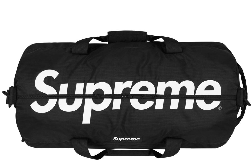 Supreme duffle bag size on sale